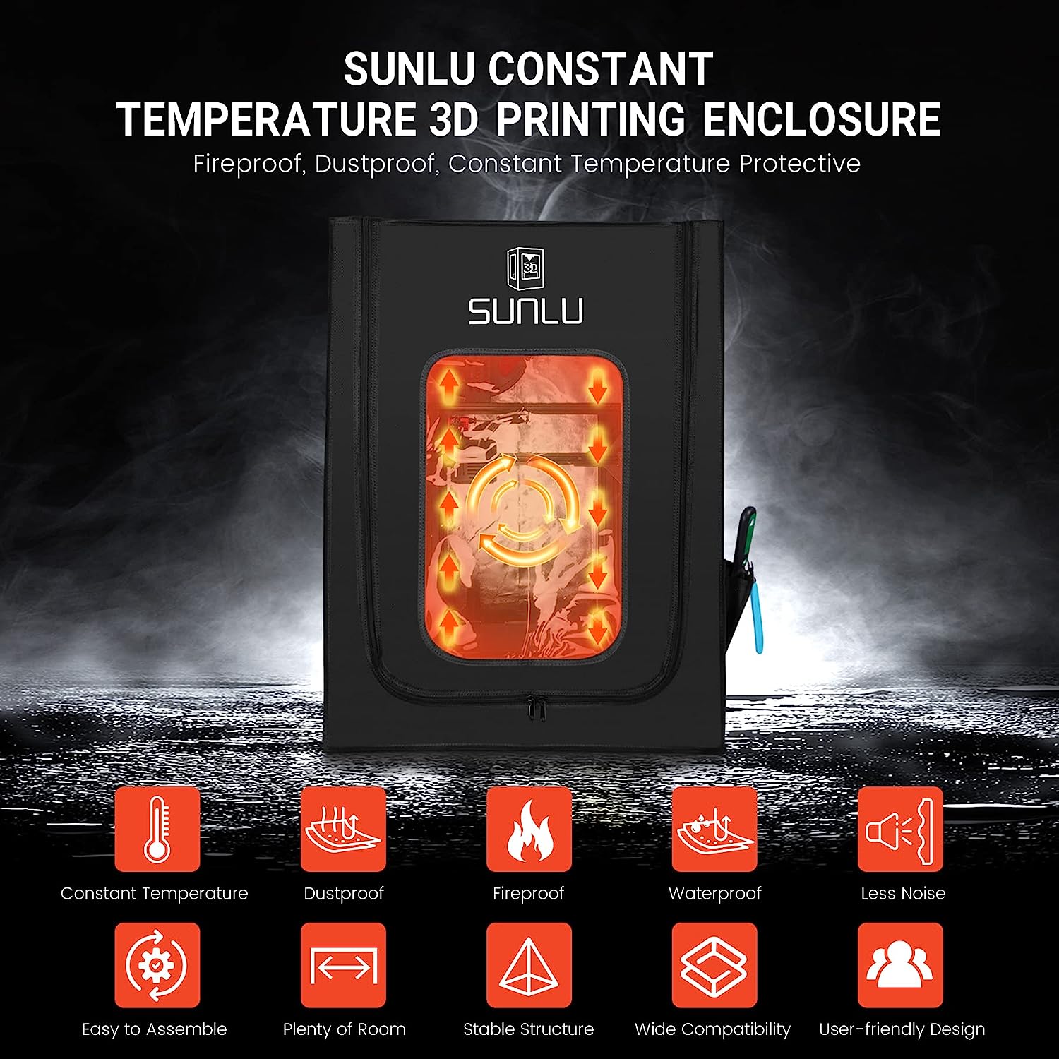 3D Printer Enclosure, Constant 3D Printing Temperature for 3D Printer Filament, 25.6*21.6*29.5 inches Secondary image