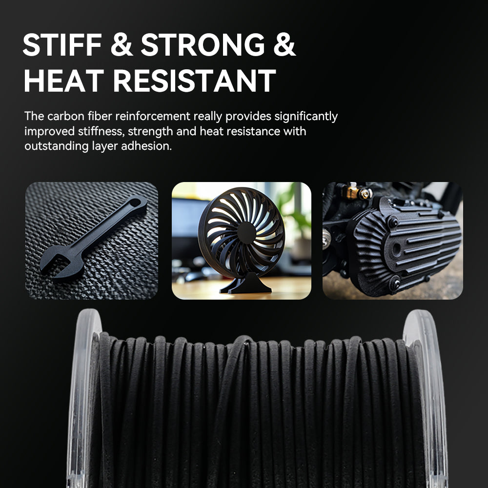 Nylon-6 Carbon Fiber (PA6-CF) 3D Printer Filament 0.5KG-1KG