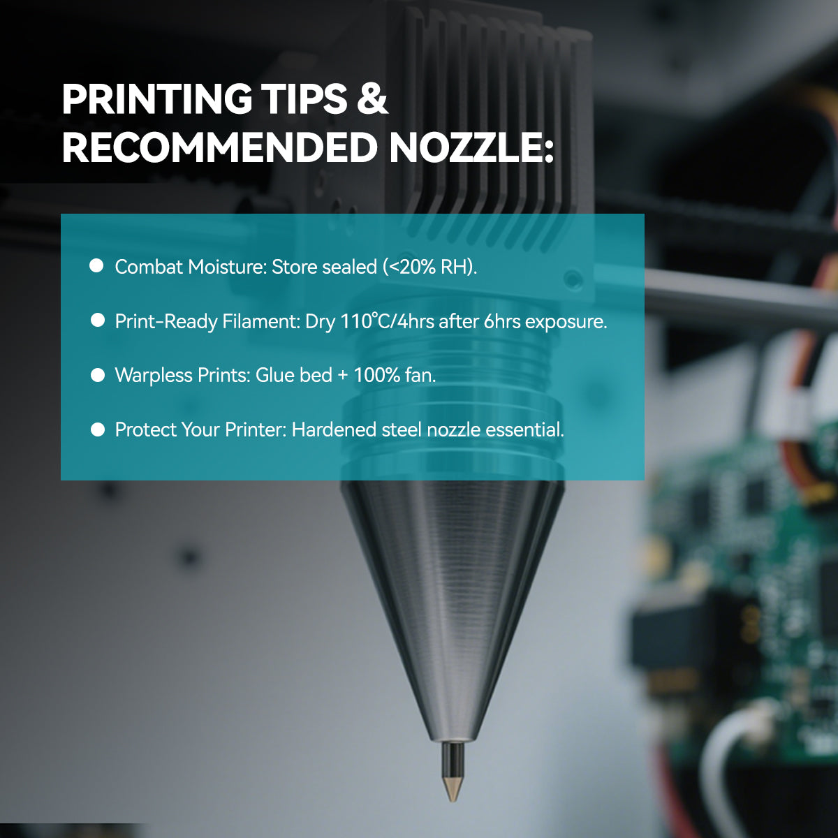 Nylon-6 Glass Fiber (PA6-GF) 3D Printer Filament 1KG