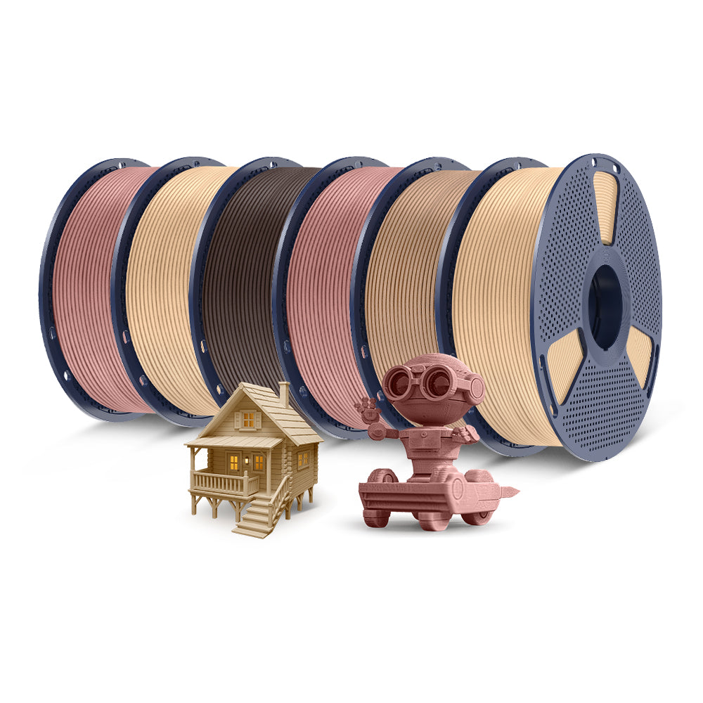 [MOQ: 3KG] Optimized Wood PLA 3D Printer Filament 1KG, Optimized and Upgraded Wood Texture