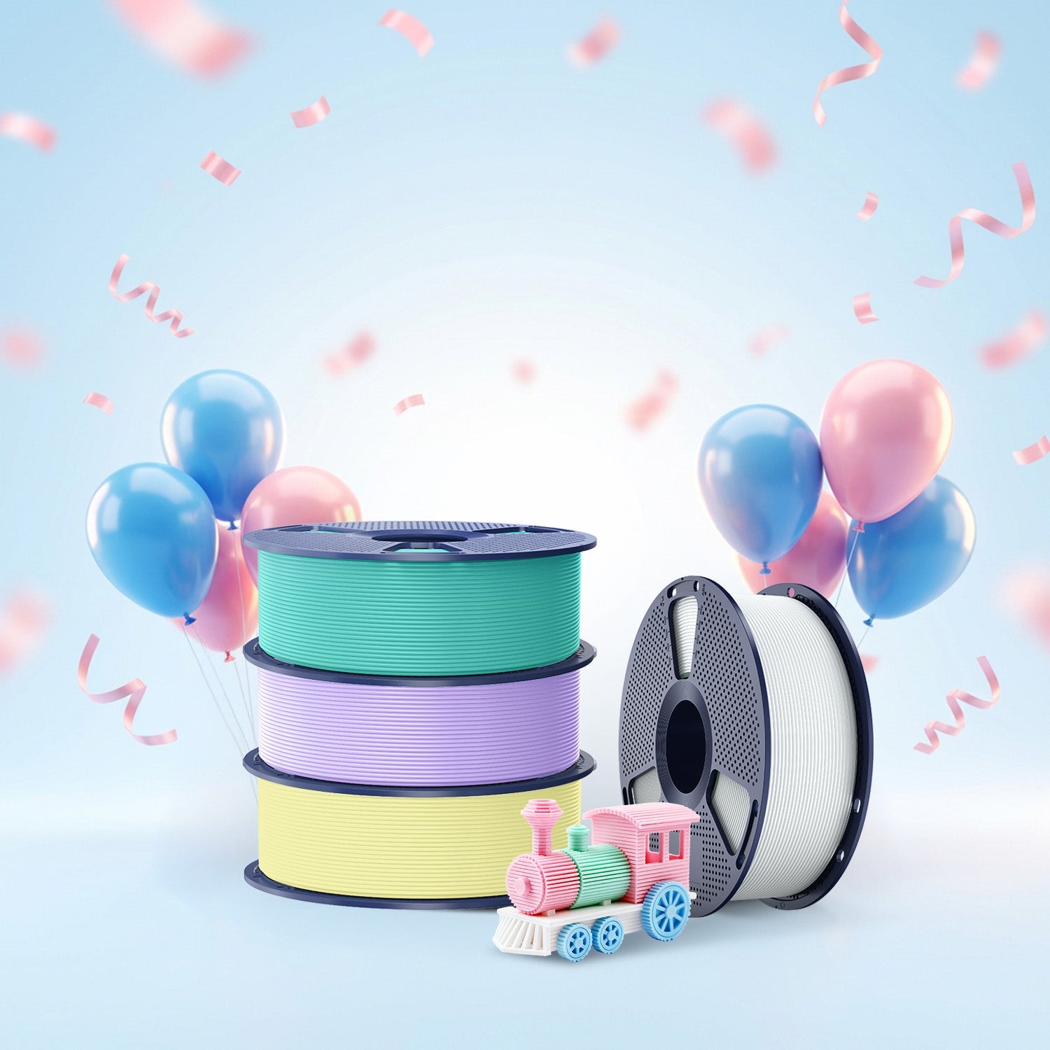 [MOQ: 6KG] PLA Macaron Colors (PLA Meta) 3D Printer Filament 1KG Main image