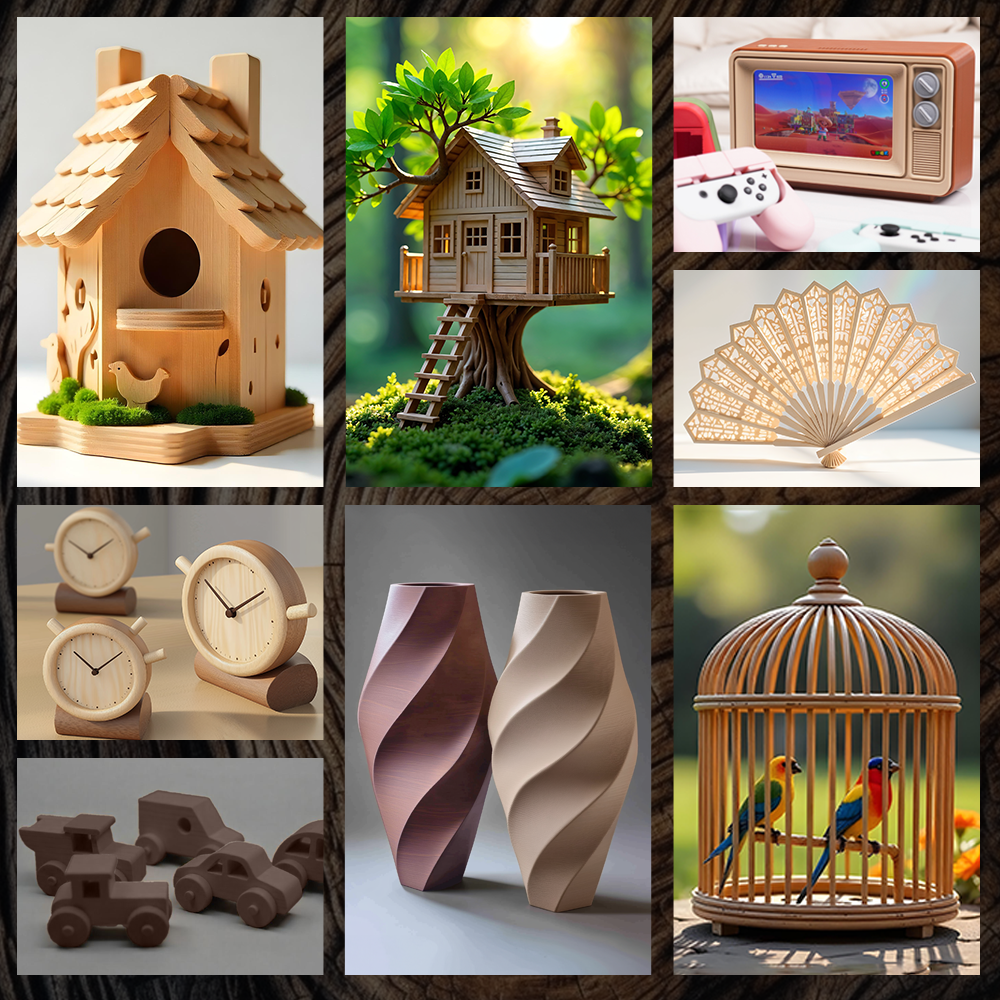 [MOQ: 3KG] Optimized Wood PLA 3D Printer Filament 1KG, Optimized and Upgraded Wood Texture Secondary image