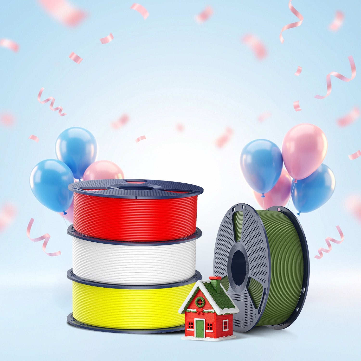 PLA 3D Printer Filament 1KG Spool, Mix & Match Over 6 Rolls Bulk Order Main image