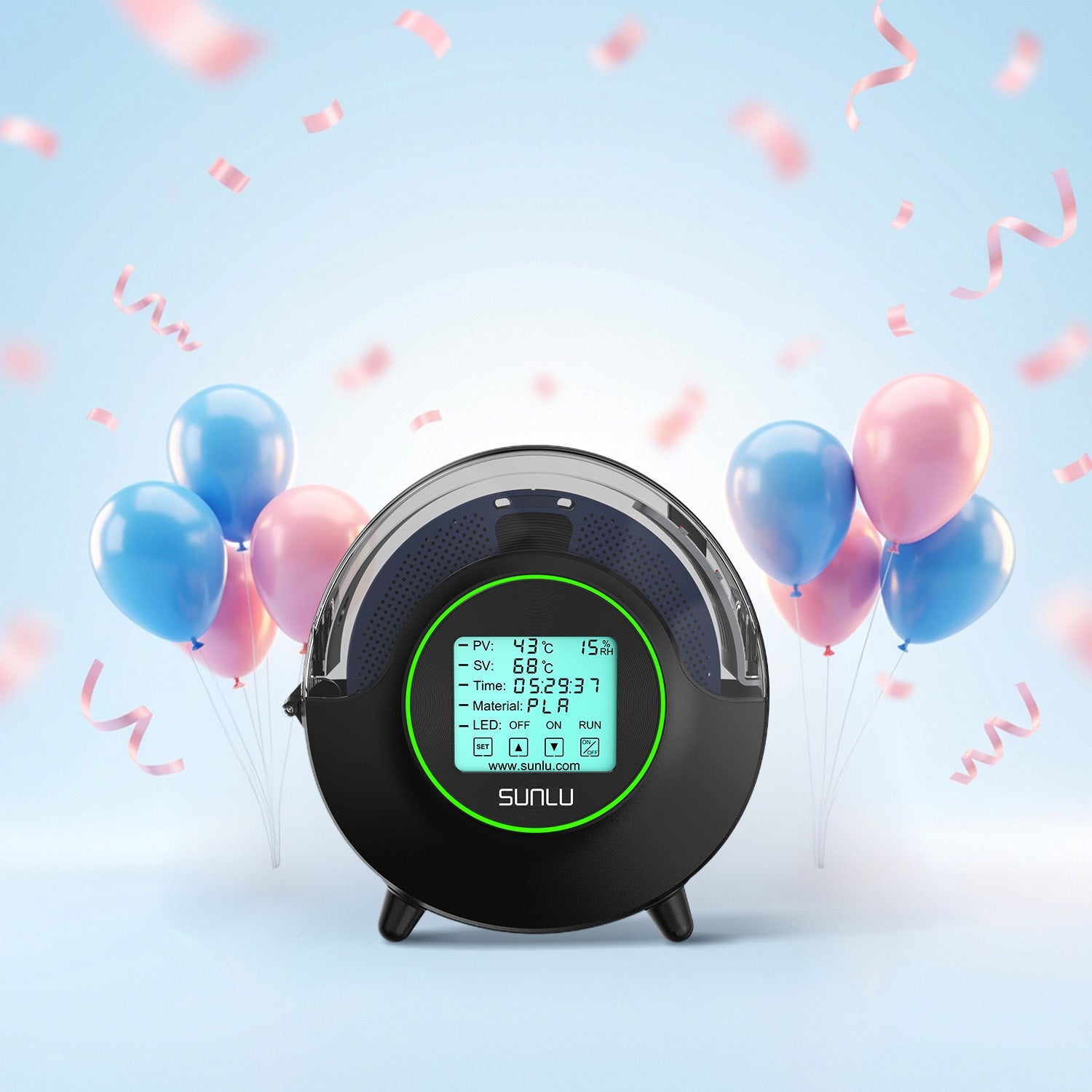 SUNLU S2 Filament Dryer, 360° Surround Heating During 3D Printing