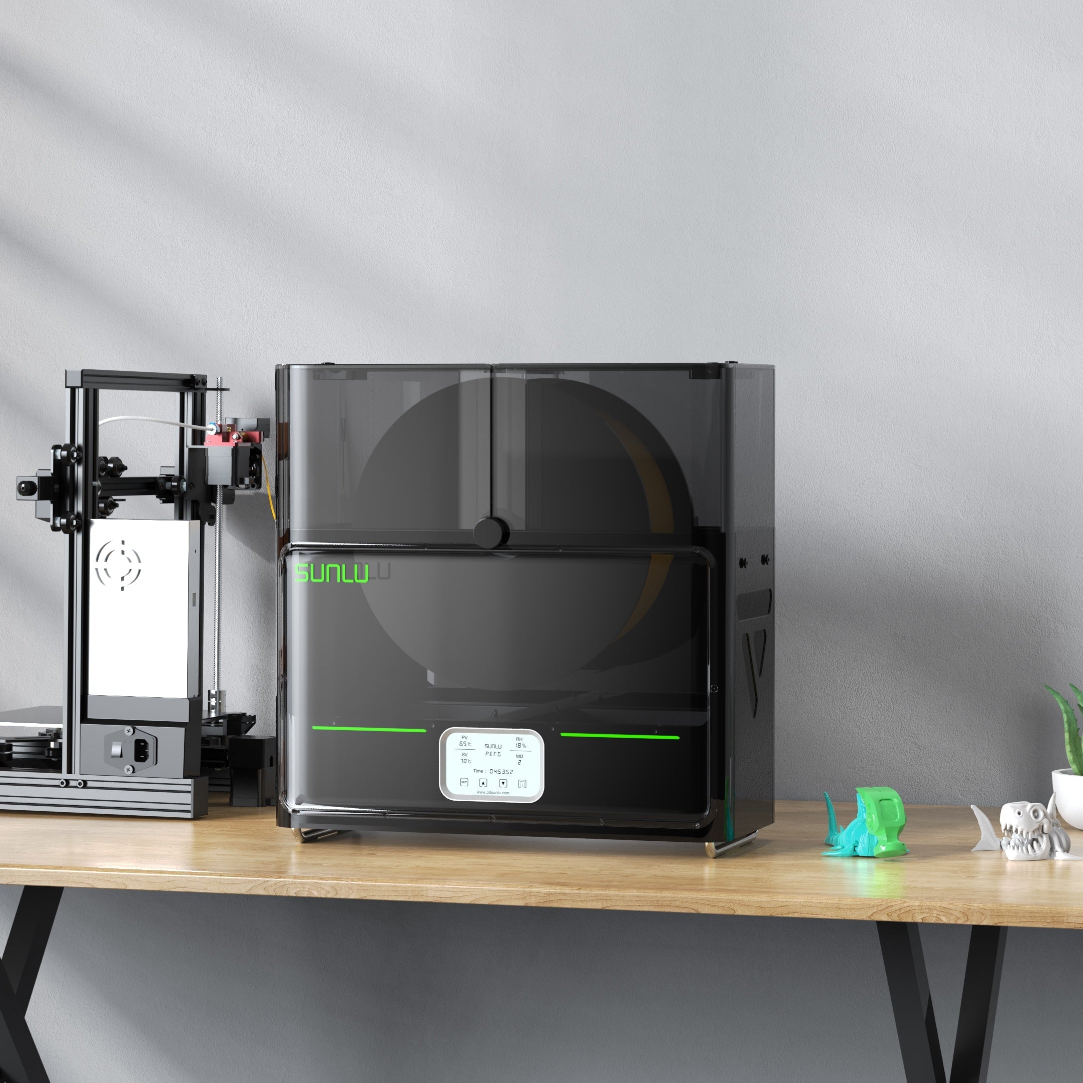 SUNLU FilaDryer S4, Temperature Balance and High Efficiency, the First Dryer for 4 Spools Capacity