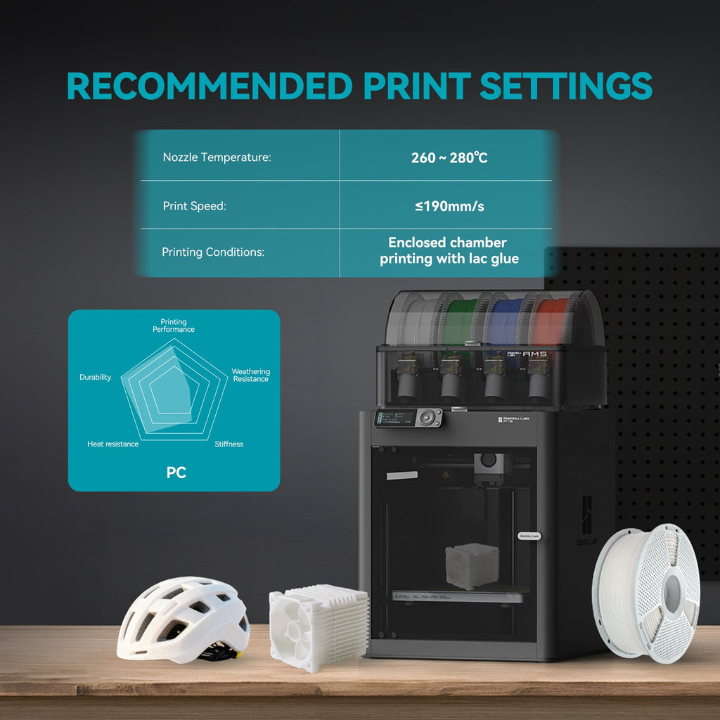 PC (Polycarbonate) 3D Printer Filament 1KG