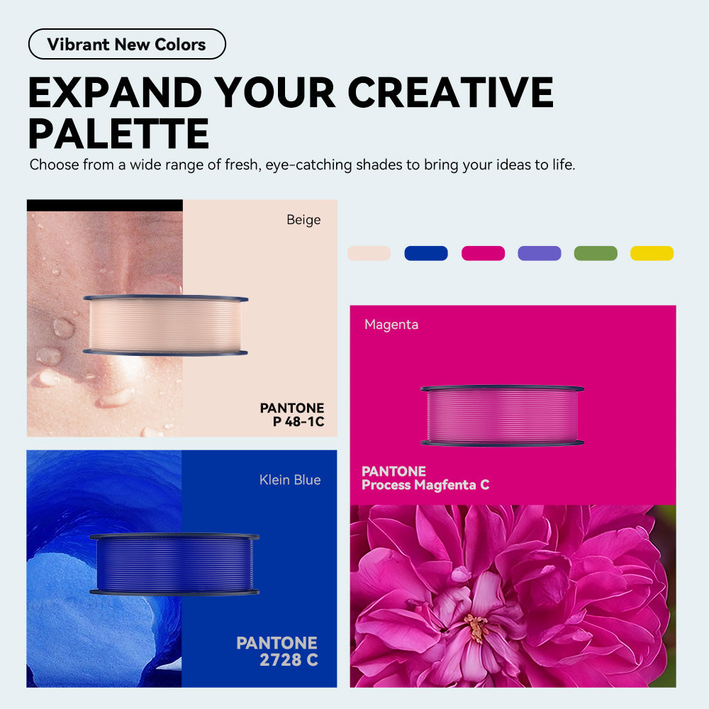 PLA 3D Printer Filament 1KG Spool, Mix & Match Over 6 Rolls Bulk Order