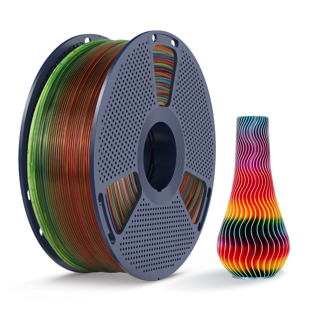 [MOQ: 3KG] PLA, SILK, PETG Rainbow Filament 3D Printer Filament 1KG