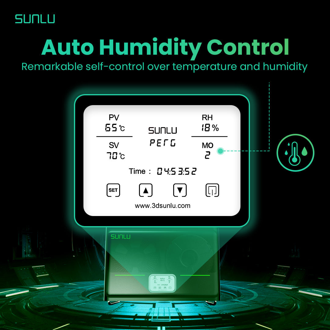 SUNLU FilaDryer S4, Temperature Balance and High Efficiency, the First Dryer for 4 Spools Capacity