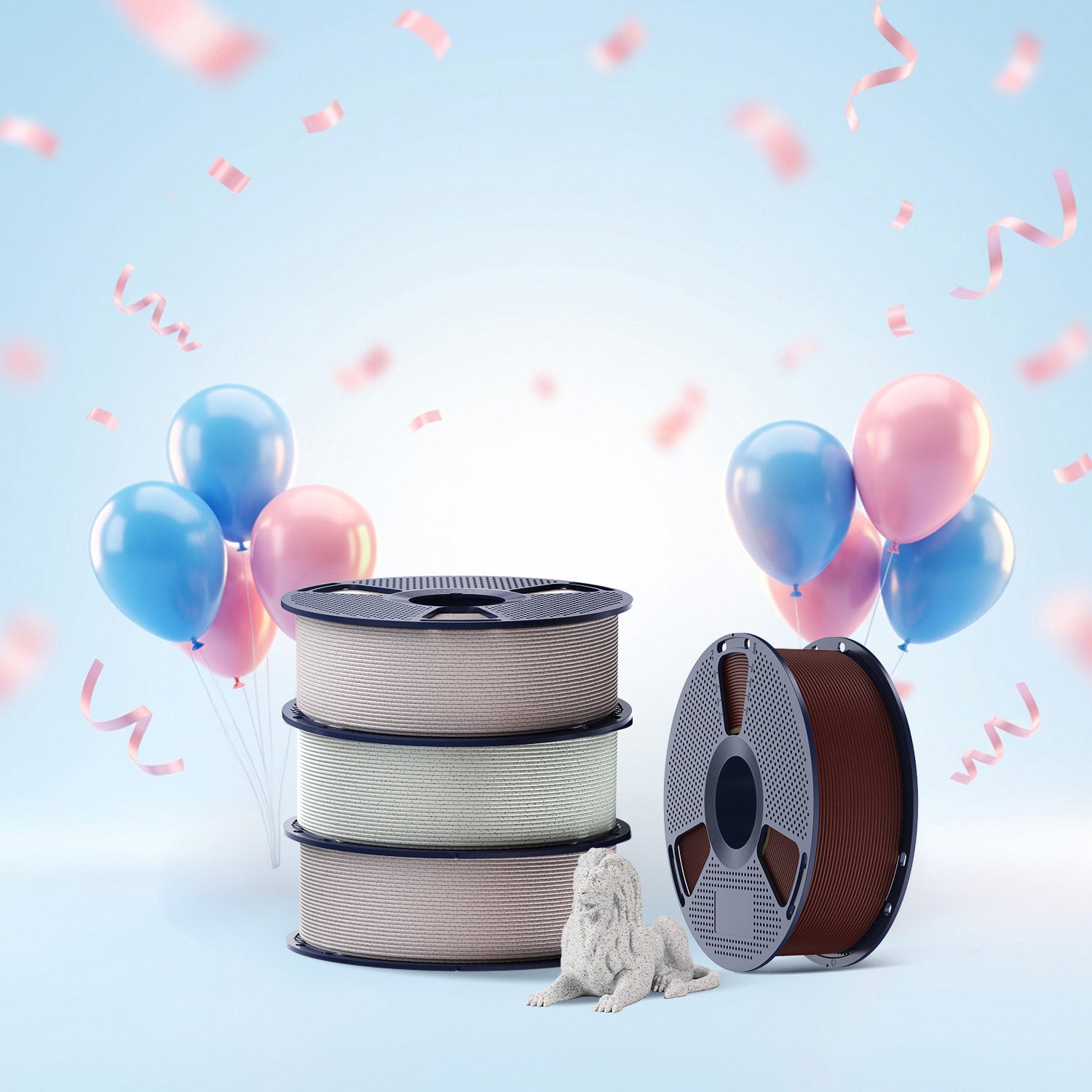 [MOQ: 3KG] High Speed PLA Marble 3D Printer Filament 1KG Main image