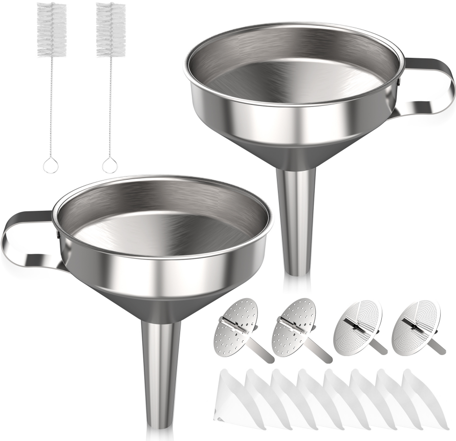 304 Stainless Steel Funnel Set, for Photosensitive Resin Loading and Unloading