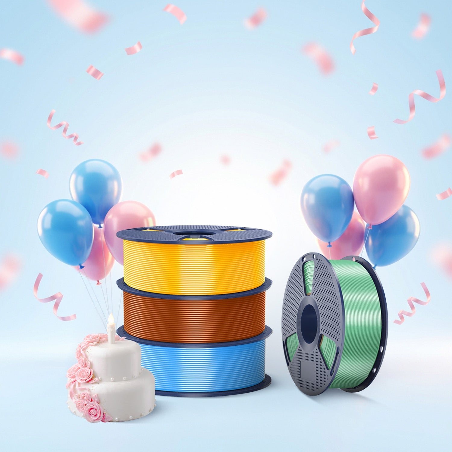 [MOQ: 6KG] SILK 3D Printer Filament 1KG