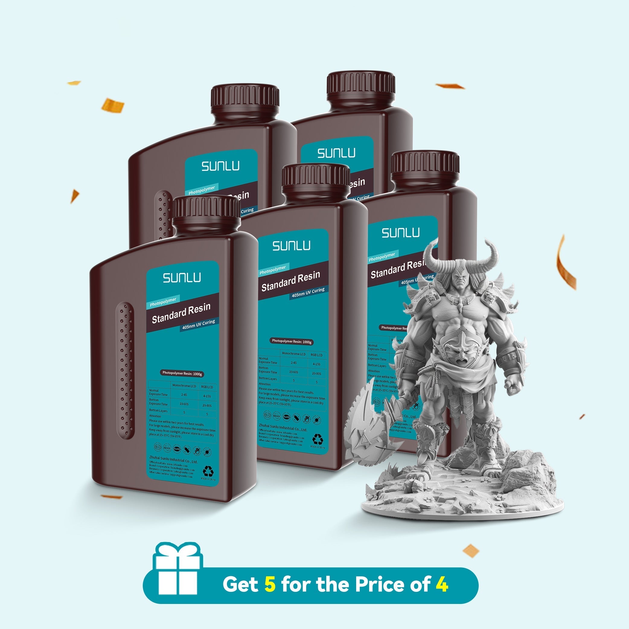 [Get 5 for the Price of 4] 1000g Standard Resin, Water-wash Standard Resin and Standard Plus Resin Main image