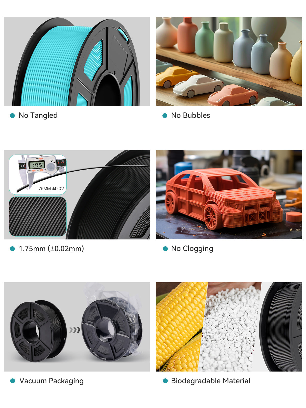 [MOQ: 6KG] PLA Macaron Colors (PLA Meta) 3D Printer Filament 1KG