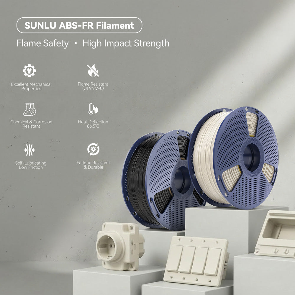 ABS-FR (ABS Flame Retardant) 3D Printer Filament 1KG