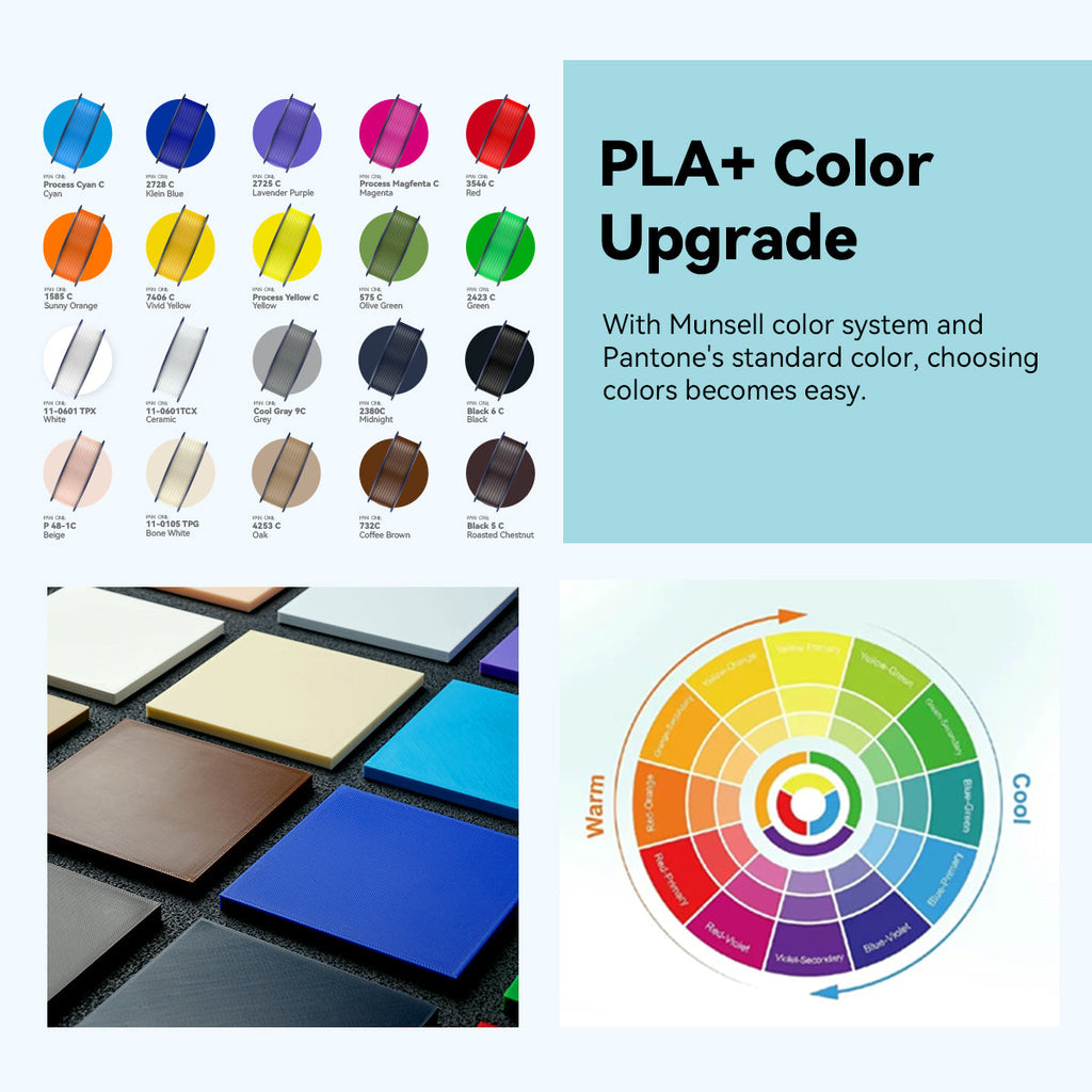 PLA+(PLA Plus) 3D Printer Filament 1KG Spool, Mix & Match Over 6 Rolls Bulk Order